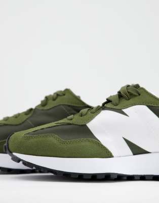 khaki green new balance trainers