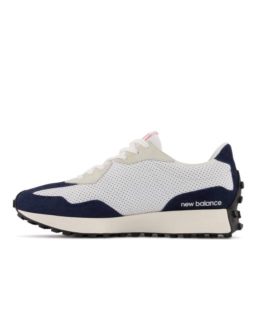 New balance 327 store navy and pink trainers