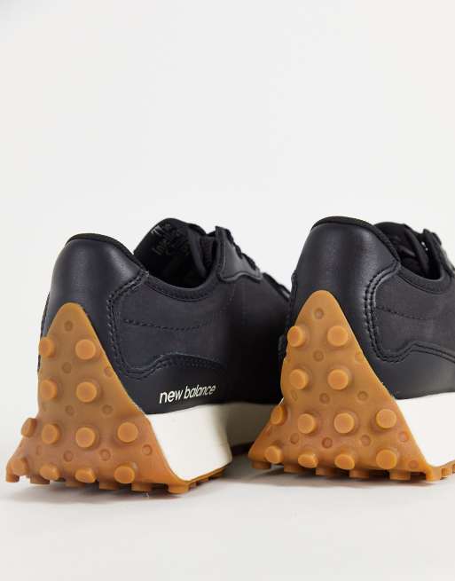 New Balance - 327 - Premium satijnen sneakers in zwart, 4 van 4