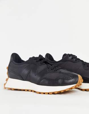 New Balance New Balance 327 premium satin sneakers in black - BLACK