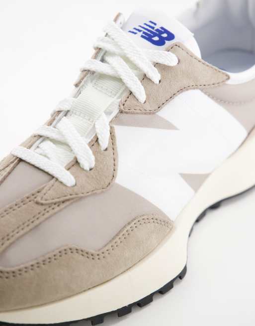 New Balance 327 premium trainers in stone and white | ASOS