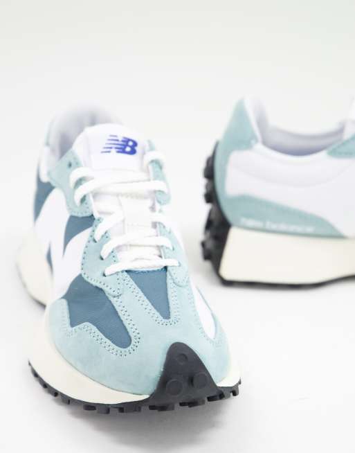 New Balance 327 premium trainers in storm blue and white | ASOS