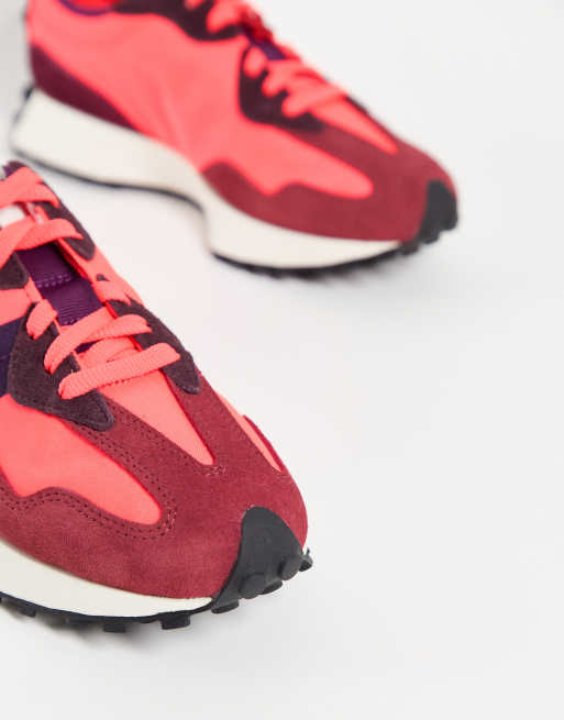 New Balance – 327 – Rosa och röda sneakers, 4 av 4