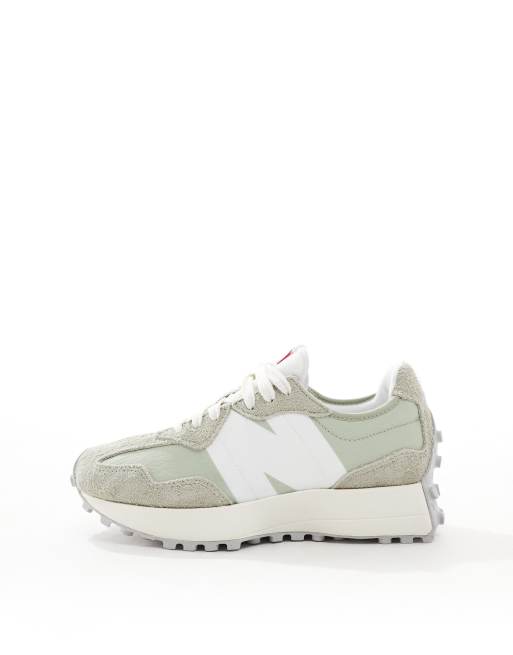 New Balance – 327 – Salviagröna träningsskor i mocka, 2 av 4