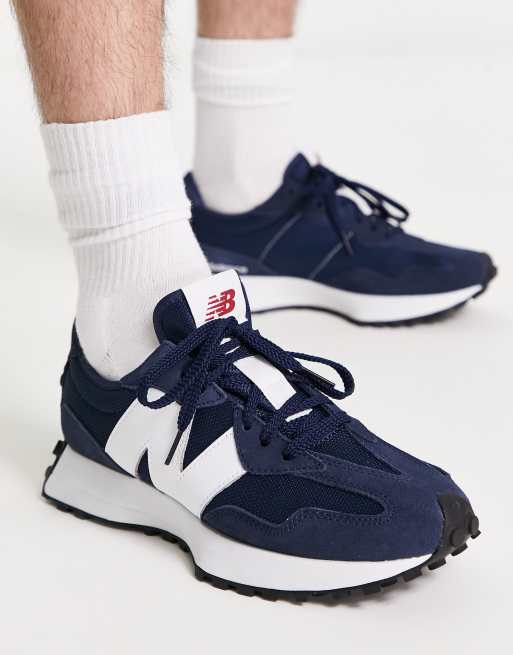 New Balance – 327 – Sneaker in Blau und Weiß, 3 von 4