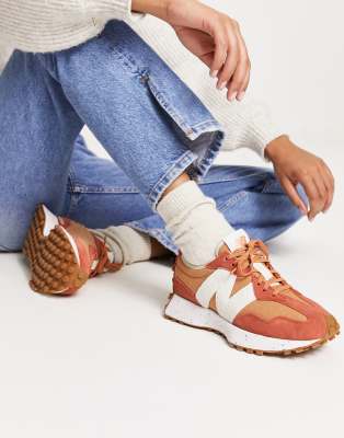 New Balance - 327 - Sneaker in Dunkelorange