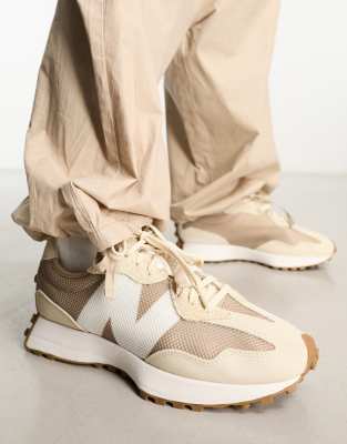 New Balance - 327 - Sneaker in Hellbeige-Weiß