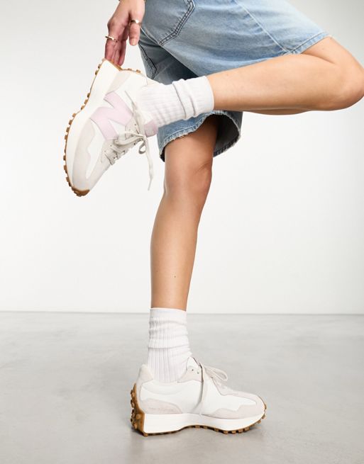 New Balance – 327 – Sneaker in Weiß & Rosa
