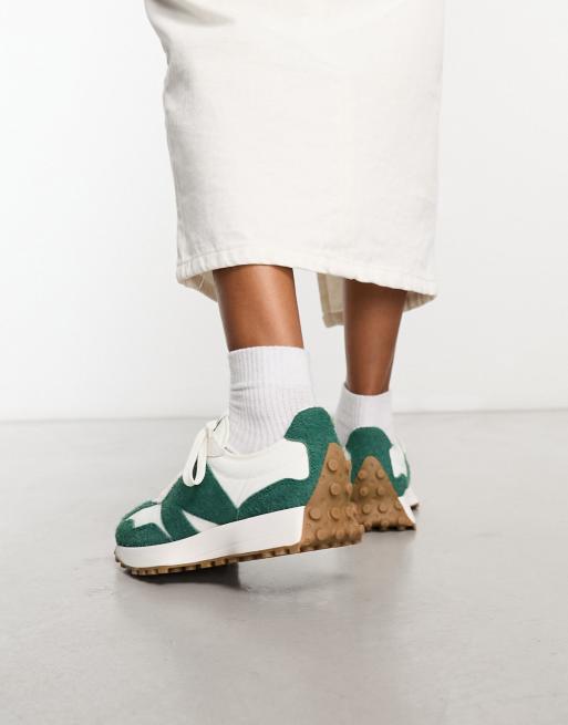 Asos sneaker white green on sale