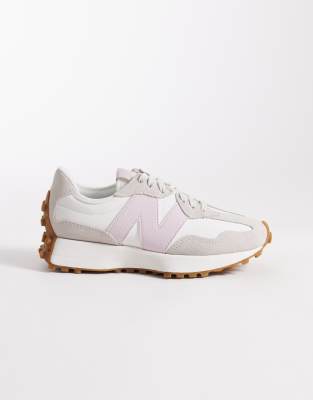 New Balance - 327 - Sneaker in Wollweiß und Rosa