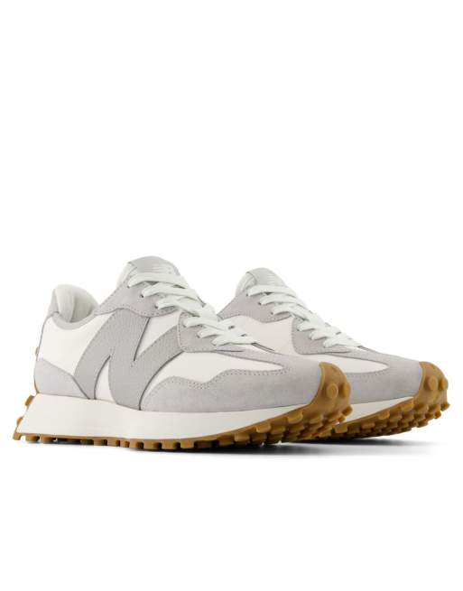 New Balance - 327 - Sneakers bianche con dettagli grigi