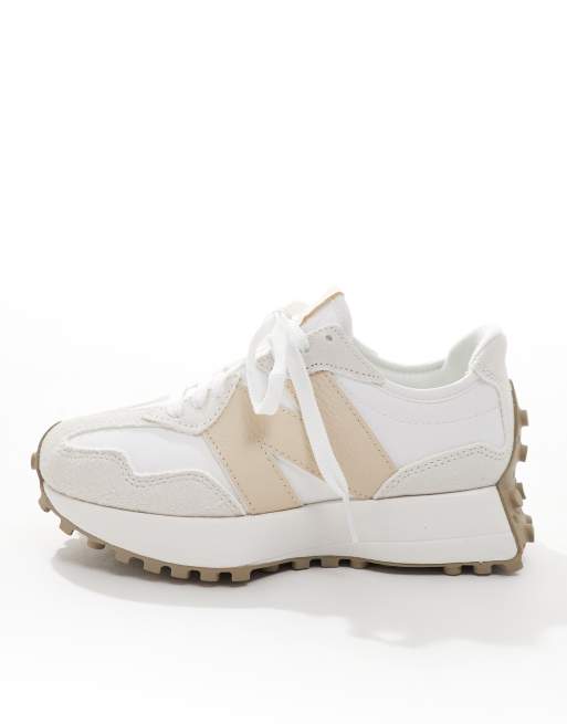 New Balance - 327 - Sneakers i offwhite med beige detaljer, 2 af 5