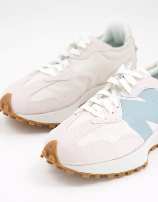 New Balance - 327 - Sneakers i sart lyserød og blå, 3 af 4
