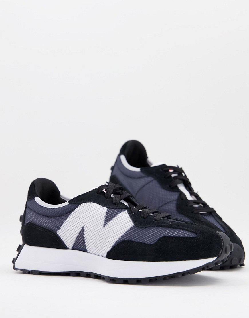 New Balance 327 sneakers in black and blue