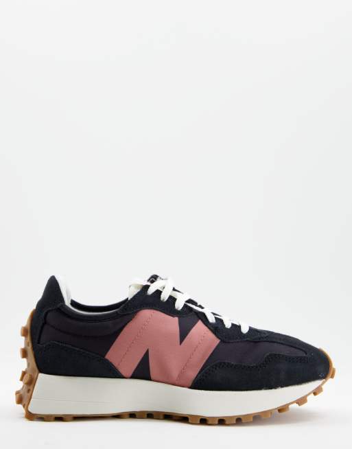 Pink and black shop new balance shoes