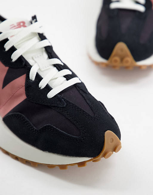 ايفون مجدد للبيع New Balance 327 sneakers in black and pink ايفون مجدد للبيع