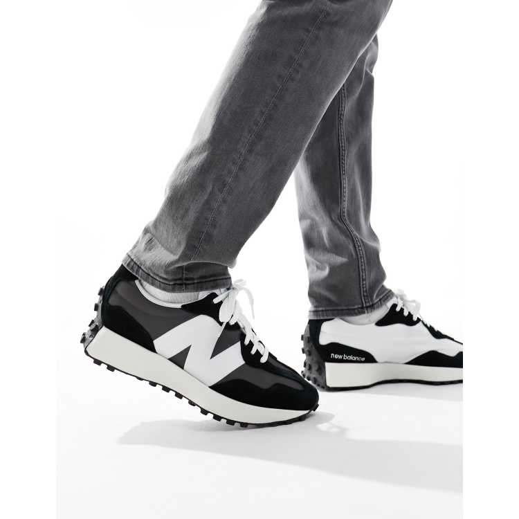 New balance best sale 327 black white