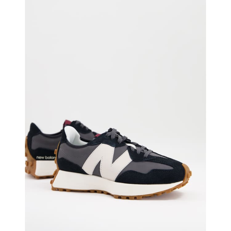 new balance 327 womens black white