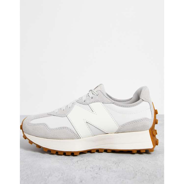 New Balance 327 sneakers in white with gray detail - Exclusive to ASOS