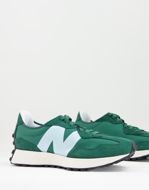 New Balance 327 sneakers in green and white