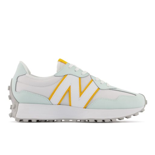 New balance 327 green hot sale yellow