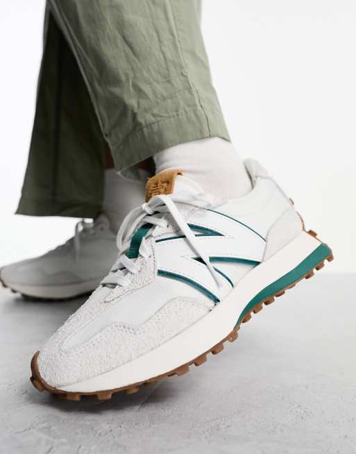 New Balance 327 sneakers in off-white and green | ASOS