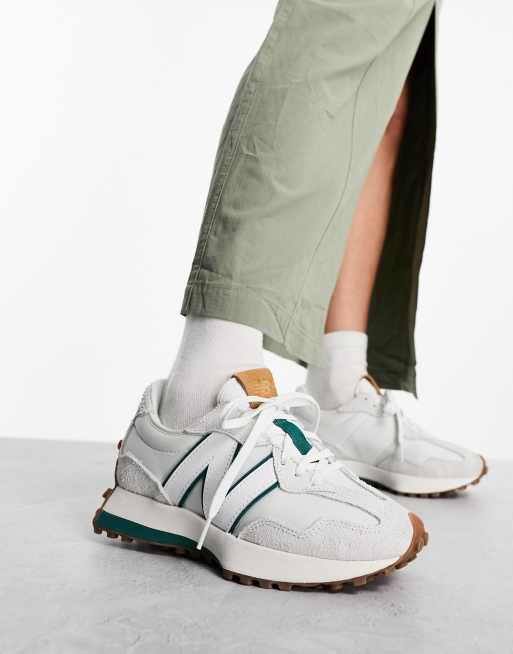 New Balance 327 sneakers in off-white and green | ASOS