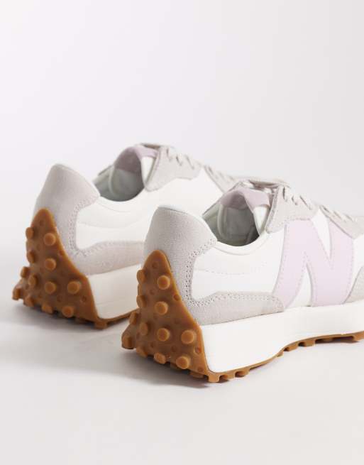 New Balance 327 sneakers in off white and pink, 2 of 5