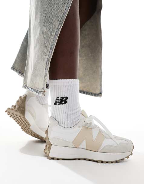 New Balance 327 sneakers in off white with beige detail - view 1