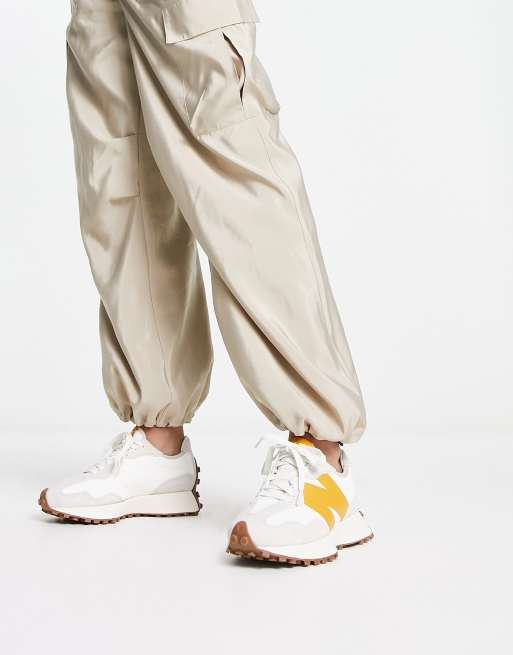 New Balance 327 sneakers in off white with yellow detail - Exclusive to ASOS  | ASOS