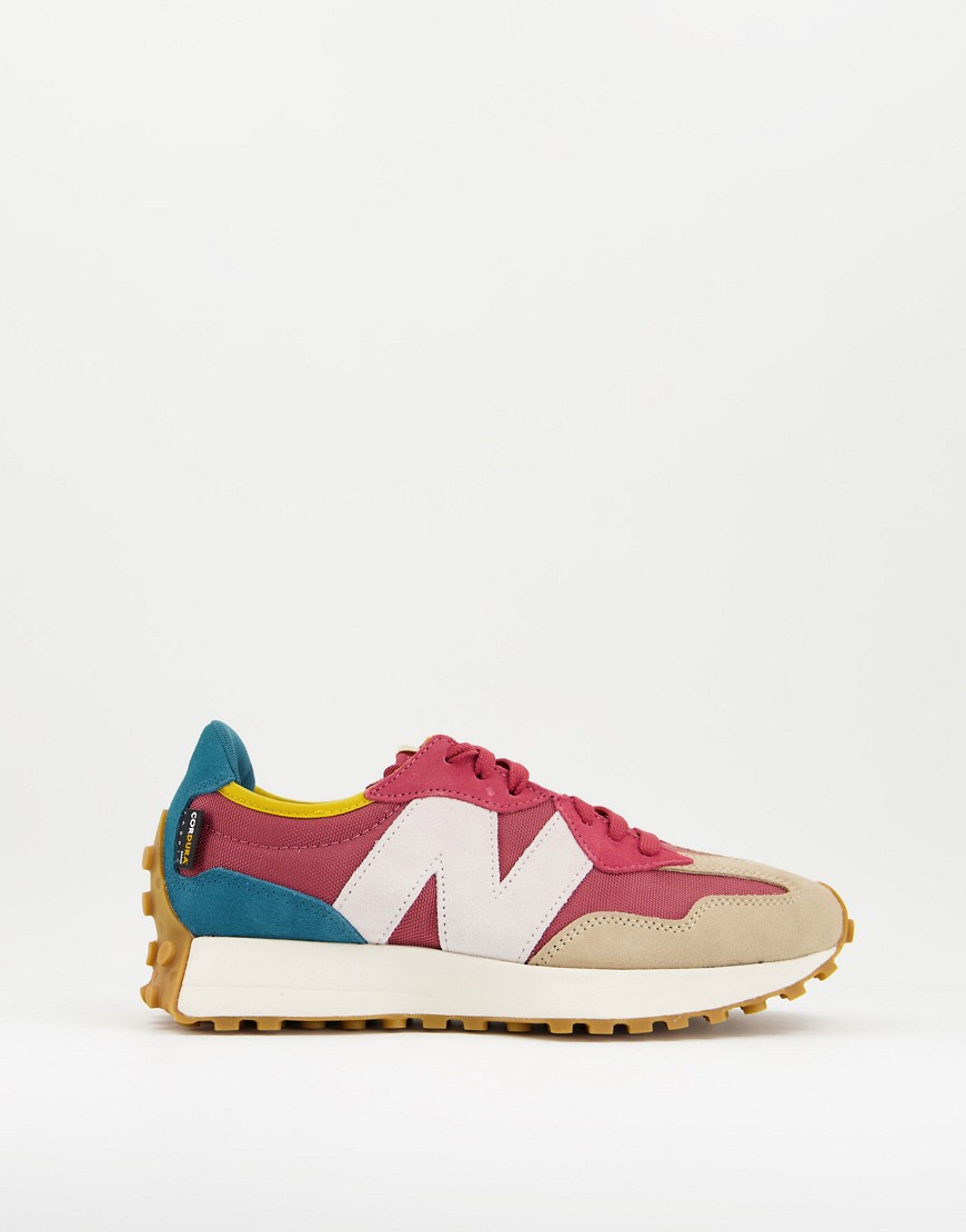 New Balance 327 sneakers in pink and beige-Multi