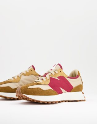New Balance New Balance 327 sneakers in tan and pink - GREY