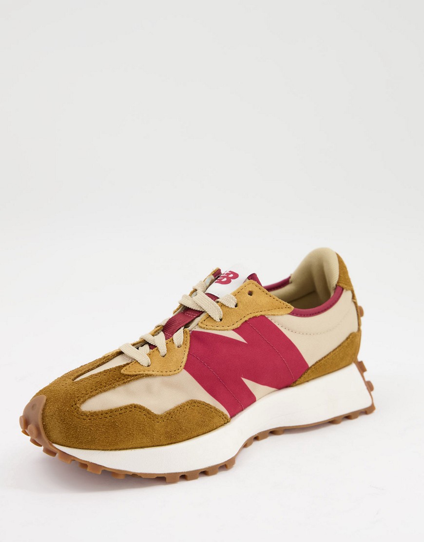 New Balance 327 sneakers in tan and pink-Neutral | Smart Closet
