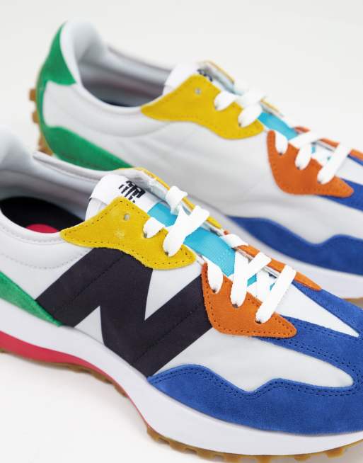 New Balance 327 sneakers in white multi