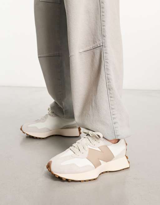 New Balance 327 sneakers in white tan ASOS