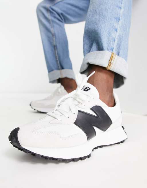 brandstof Experiment Veranderlijk New Balance 327 sneakers in white with black detail | ASOS