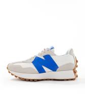 New Balance 1906 sneakers in white with blue and pink details