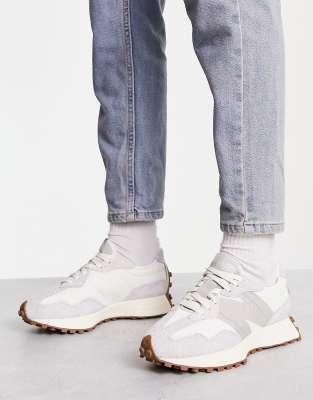 new balance 327 trainers in off white asos