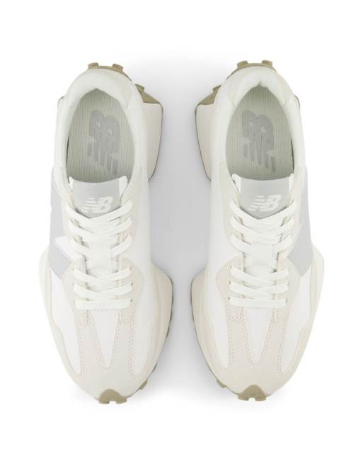 New Balance - 327 - Sneakers in wit en lichtblauw, 3 van 4