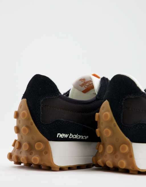 New Balance - 327 - Sneakers in zwart met geel, 2 van 4