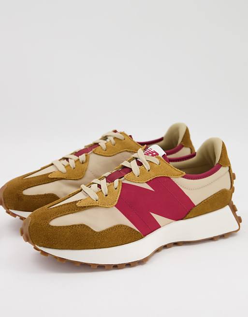 New Balance - 327 - Sneakers rosa e cuoio New Balance - 327 - Sneakers rosa e cuoio