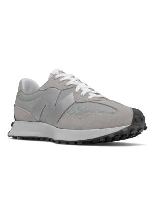 New Balance 327 Suede Sneakers In Gray And Silver ModeSens