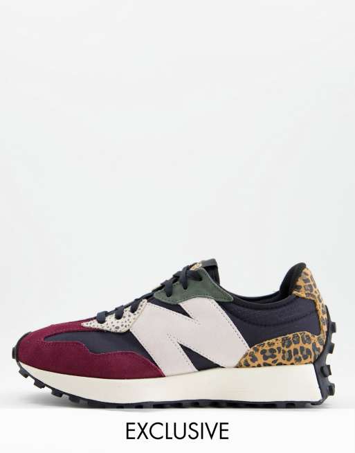 New Balance – 327 – Svarta blockfärgade sneakers med djurmönster, endast hos ASOS