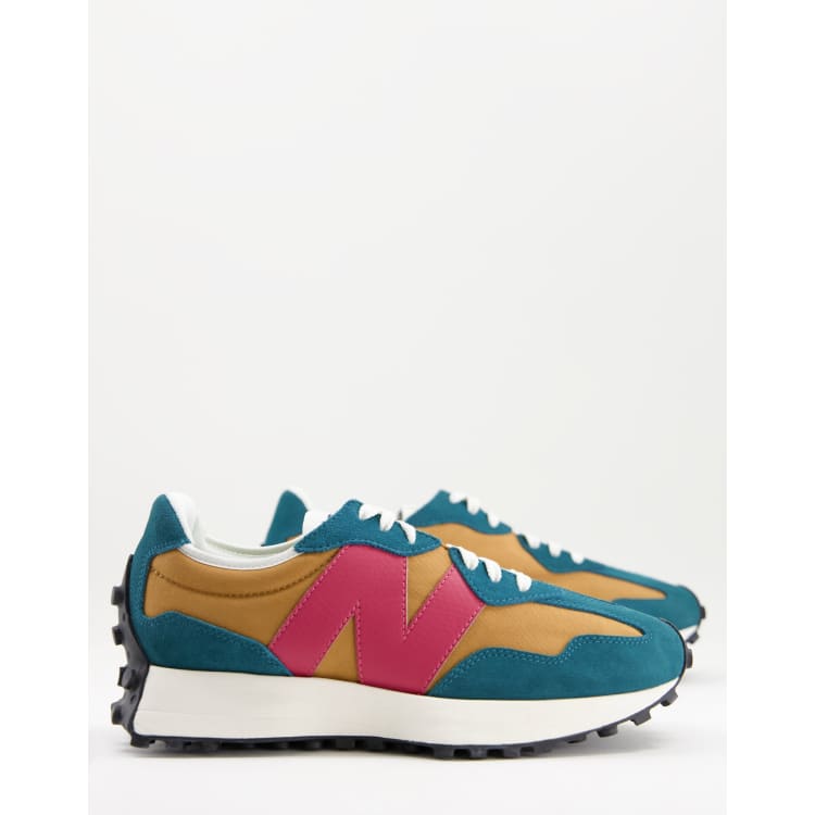 New Balance 327 Premium Trainers In Green And White