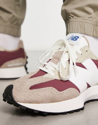 New Balance 327 trainers in beige and terracotta ASOS