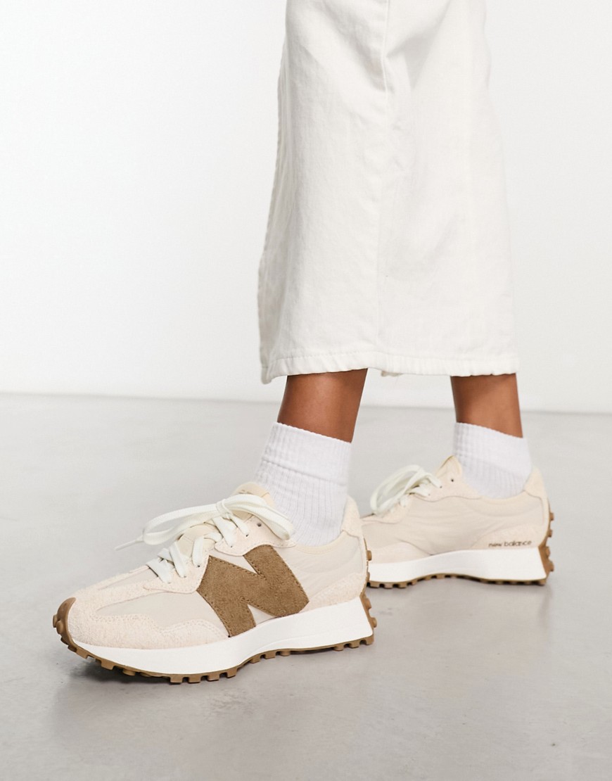 New Balance 327 trainers in beige - exclusive to ASOS-Neutral