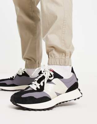 New Balance 327 trainers in black and grey - ASOS Price Checker