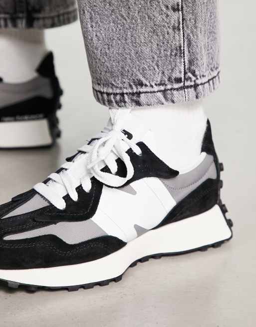 参考 New Balance 327 trainers in black and grey | ASOS
