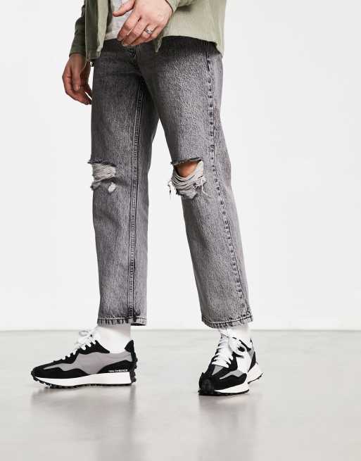 New Balance 327 trainers in black and grey | ASOS