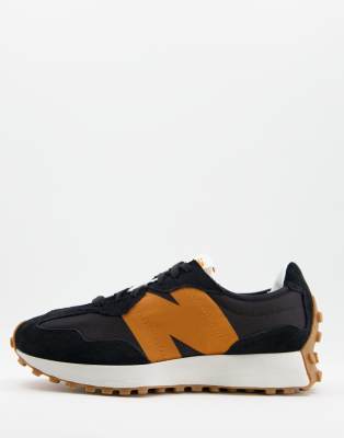 New Balance 327 trainers in black and yellow | ASOS